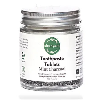 Toothpaste Tablets -Mint Charcoal (180 Tablets) - Teeth Whitening