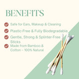 Bamboo Eco-Friendly Cotton Swabs (Pack of 75)
