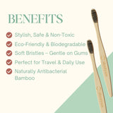 Bamboo Toothbrush - Soft Bristles | Charcoal Fiber Bristles