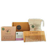 Shunyam Nourishing Hair Care Combo | Shampoo Bar, Conditioner Bar, Neem Comb, Soap Saver Bag