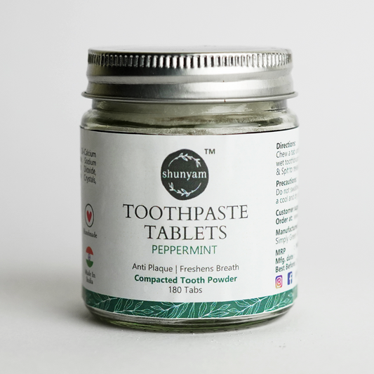 Toothpaste Tablets - Peppermint (180 Tablets) - for All-Day Fresh Breath