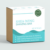 Shea-Wing Shaving Bar for Men & Women with Travel Box