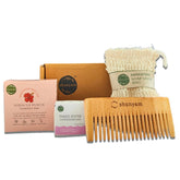 Shunyam Nourishing Hair Care Combo | Shampoo Bar, Conditioner Bar, Neem Comb, Soap Saver Bag