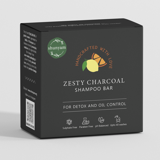 Zesty Charcoal Shampoo Bar for Detox and Oil Control