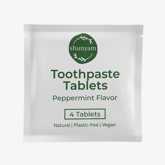 Toothpaste Tablets Sachet (4 Tabs per Sachet) Peppermint |Travel Friendly