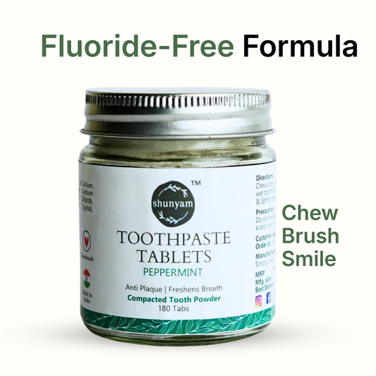 Toothpaste Tablets - Peppermint (180 Tablets) - for All-Day Fresh Breath