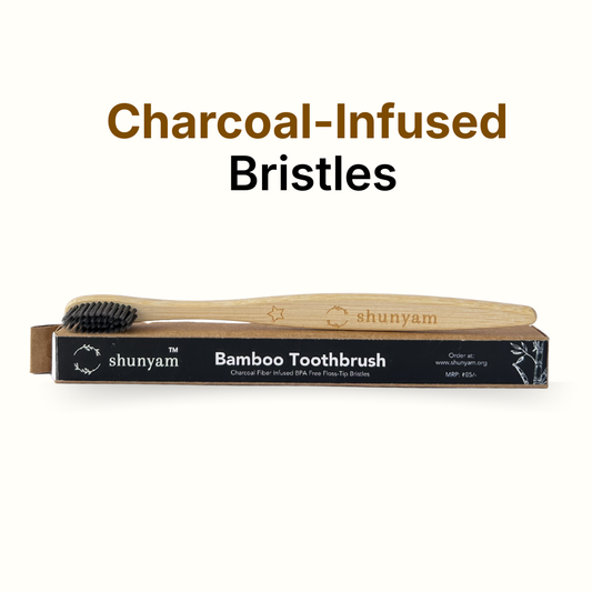 Bamboo Toothbrush - Soft Bristles | Charcoal Fiber Bristles