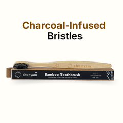 Bamboo Toothbrush - Soft Bristles | Charcoal Fiber Bristles