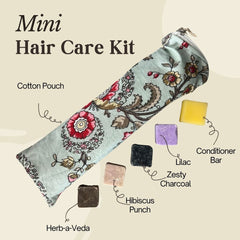 Shunyam Mini Hair Care Kit – 4 Shampoo Bar Minis + Conditioner Bar in Pouch