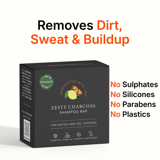 Zesty Charcoal Shampoo Bar for Detox and Oil Control