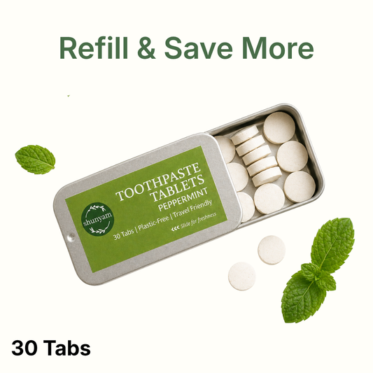 Toothpaste Tablets - Peppermint  (30 Tablets) Travel Pack for All-Day Fresh Breath