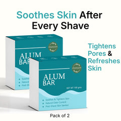 Alum Bar - Aftershave and Natural Deodorant with Travel Pouch (Free)
