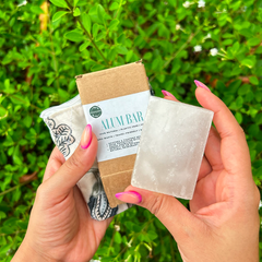 Sustainable Grooming Combo | Bamboo Razor + Natural Shaving Bar + Alum Aftershave Bar + Upcycled Cotton Pouch