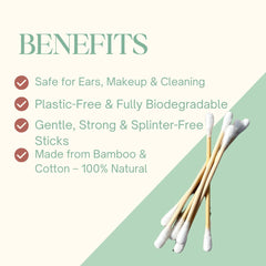 Bamboo Eco-Friendly Cotton Swabs (Pack of 75)