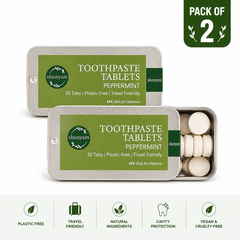 Toothpaste Tablets - Peppermint  (30 Tablets) Travel Pack for All-Day Fresh Breath