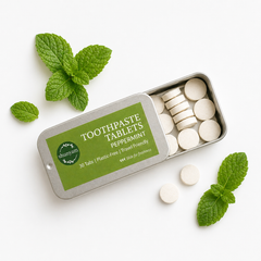 Toothpaste Tablets - Peppermint  (30 Tablets) Travel Pack for All-Day Fresh Breath