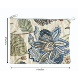 Multipurpose Cotton Pouch with Sanganeri Print (9 x 4 Inches)