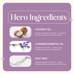 Lavender Bliss Goat Milk Soap Bar - Detan and Nourishment
