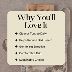 Bamboo tongue cleaner