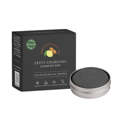 Zesty Charcoal Shampoo Bar for Detox and Oil Control