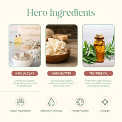 Shea-Wing Shaving Bar for Men & Women with Travel Box