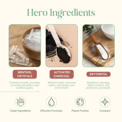 Toothpaste Tablets -Mint Charcoal (180 Tablets) - Teeth Whitening