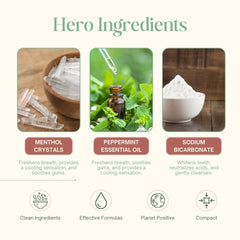Toothpaste Tablets Sachet (4 Tabs per Sachet) Peppermint |Travel Friendly