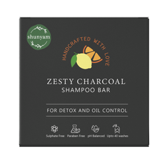 Zesty Charcoal Shampoo Bar for Detox and Oil Control