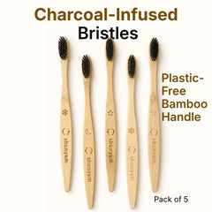 Bamboo Toothbrush - Soft Bristles | Charcoal Fiber Bristles